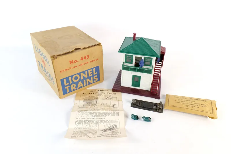 Vintage Post War Lionel No. 445 Operating Switch Tower from auction in Williamstown, New Jersey
