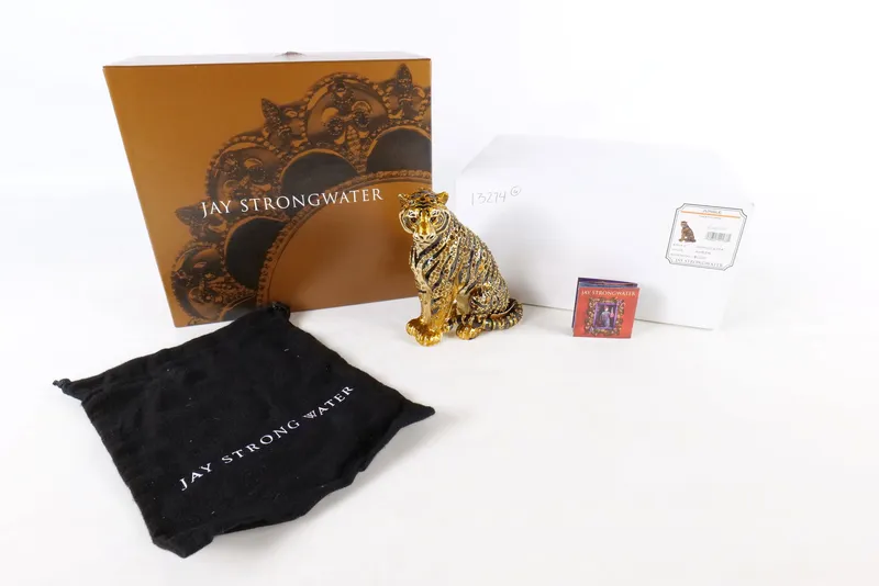 Jay Strongwter Leopold Tiger Figurine from auction in Williamstown, New Jersey