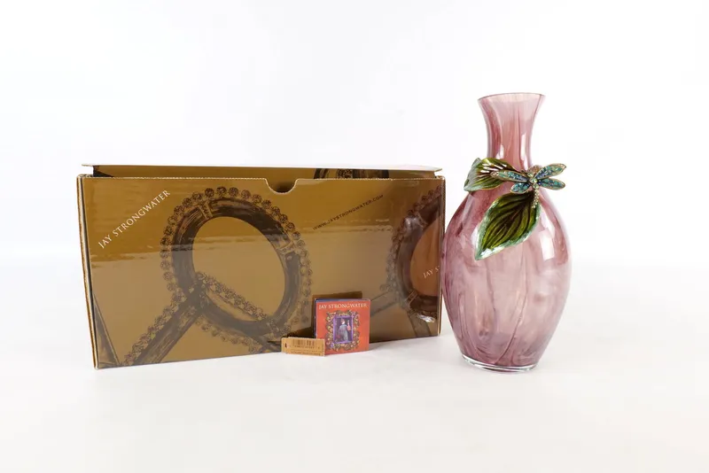 Jay Strongwater Gena Tall Bulb Vase from auction in Williamstown, New Jersey