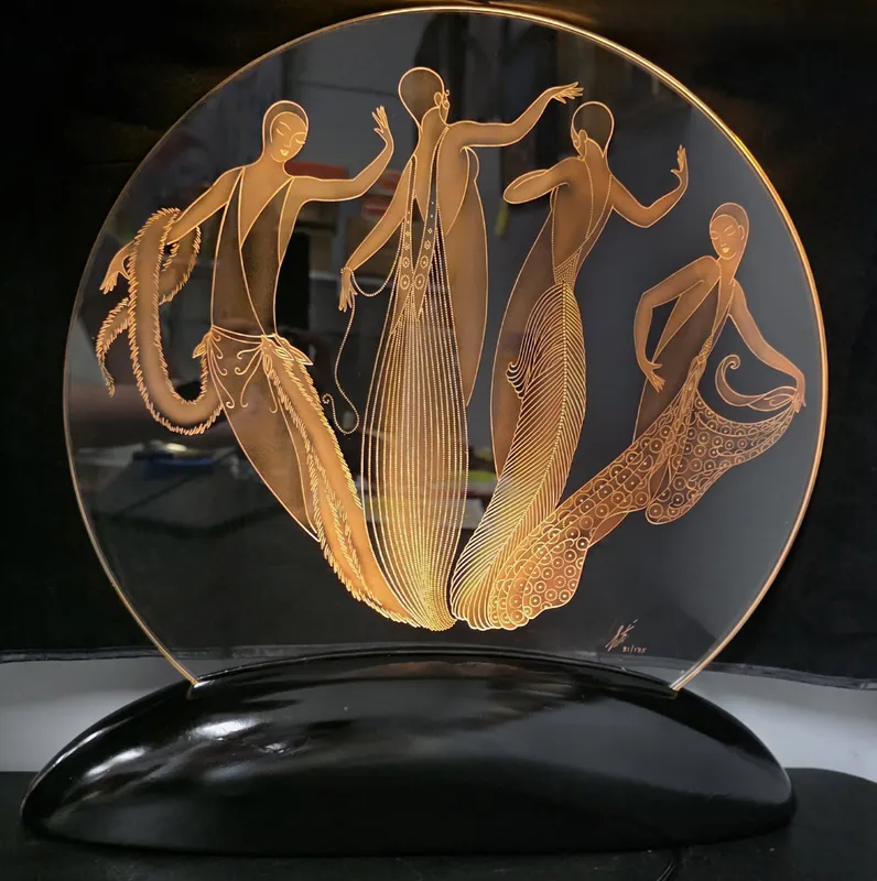 ERTE LUMINERE Etched Glass Crystal from auction in Bogart, Georgia