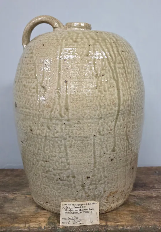 Alabama-Jimmy Rye 3gal Alkaline Glazed Syrup Jug from auction in Bogart, Georgia
