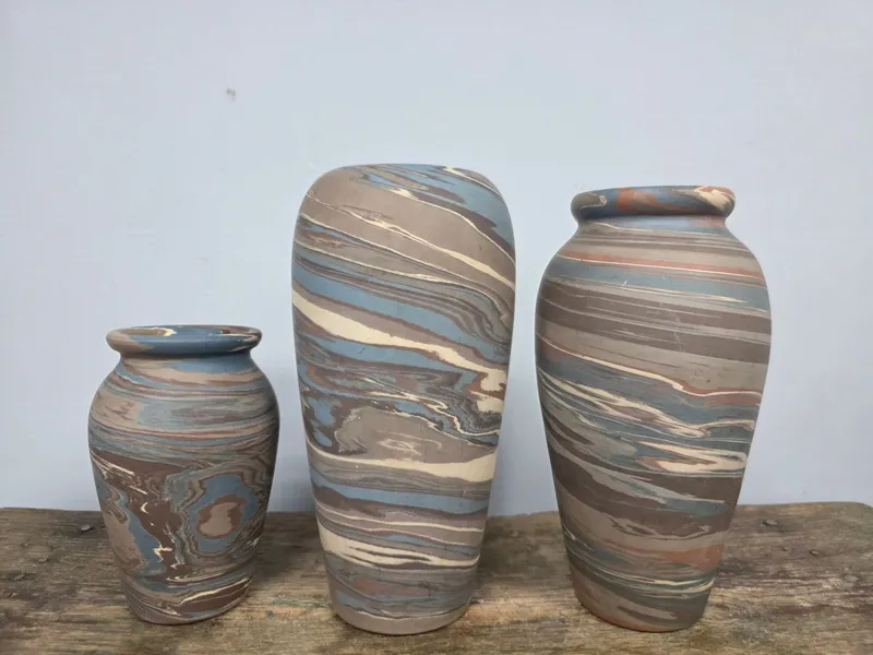 Niloak Large Pottery Vase Lot of 3 from auction in Bogart, Georgia