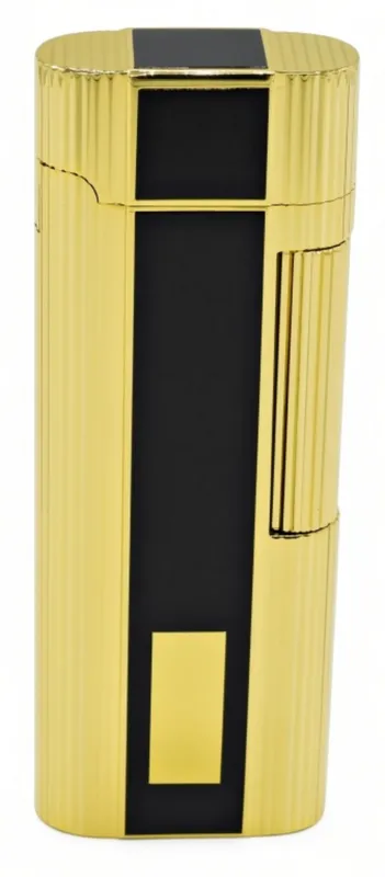 Zippo Contempo Butane Lighter Gold Black Lacquer from auction in Ottawa, Ohio