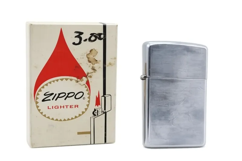 1969 Zippo Brushed Chrome Lighter with Box from auction in Ottawa, Ohio