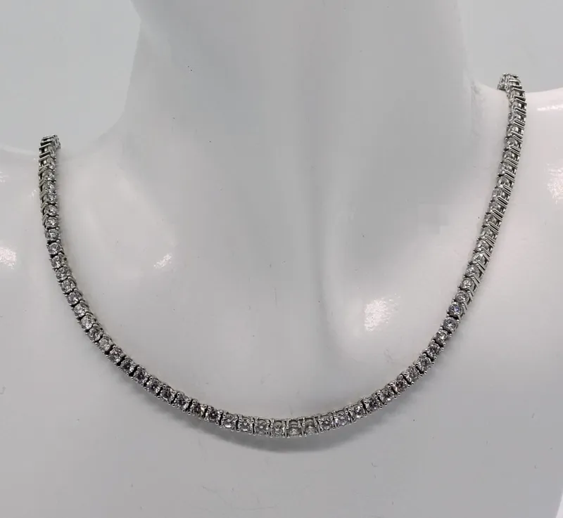 Sterling Silver Tennis Necklace from auction in Ottawa, Ohio