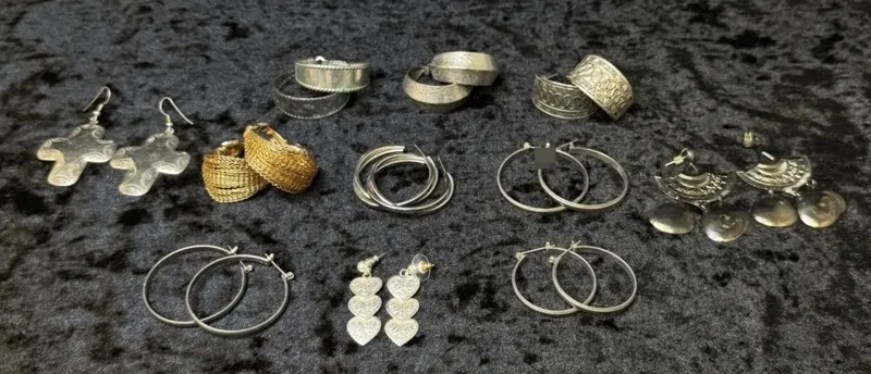 Costume Earring Lot, 11 Pairs from auction in Ottawa, Ohio