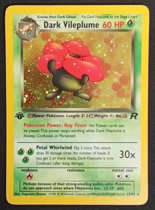 Dark Vileplume Holo Rare Team Rocket from auction in Ottawa, Ohio