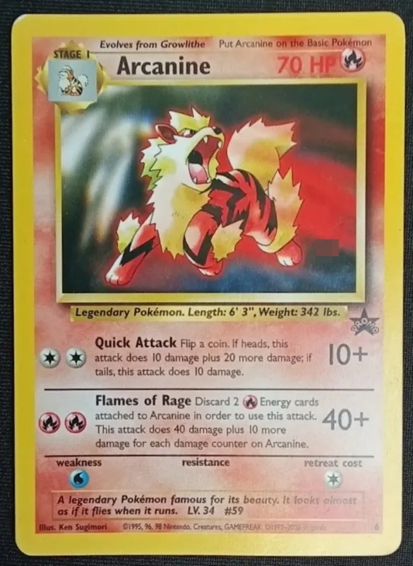 Arcanine Black Star Promo #6 from auction in Ottawa, Ohio