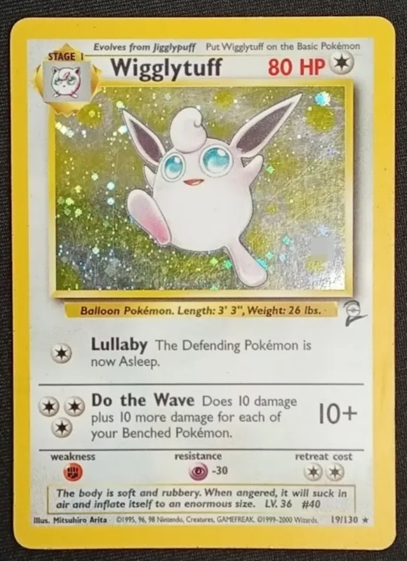 Wigglytuff 19/130 Holo Card Base Set 2 from auction in Ottawa, Ohio