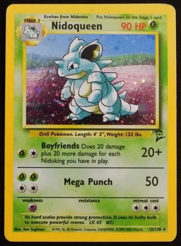 Holo Nidoqueen Card Base Set 2 from auction in Ottawa, Ohio