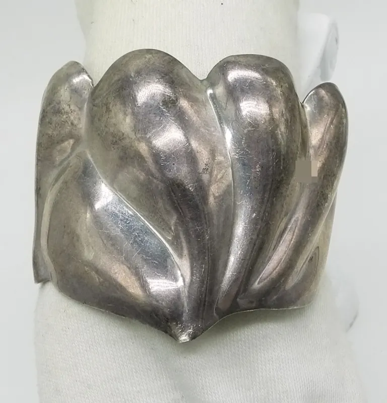 Sterling Taxco Mexico Cuff Bracelet from auction in Ottawa, Ohio