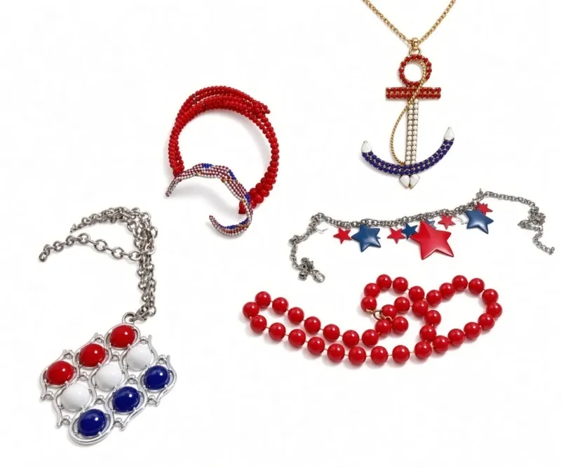 Patriotic Red, White, & Blue JGIve Jewelry from auction in Ottawa, Ohio