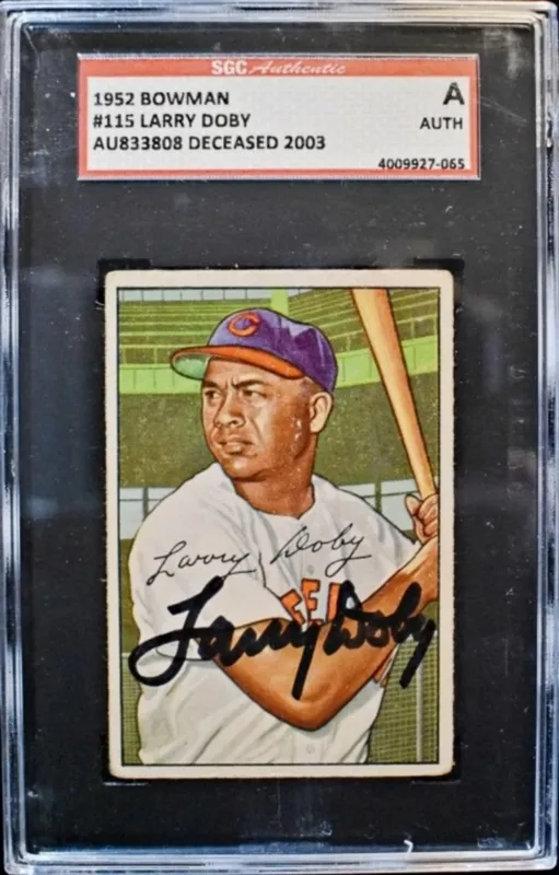 1952 Bowman Larry Doby SGC Auto Auth from auction in Ottawa, Ohio