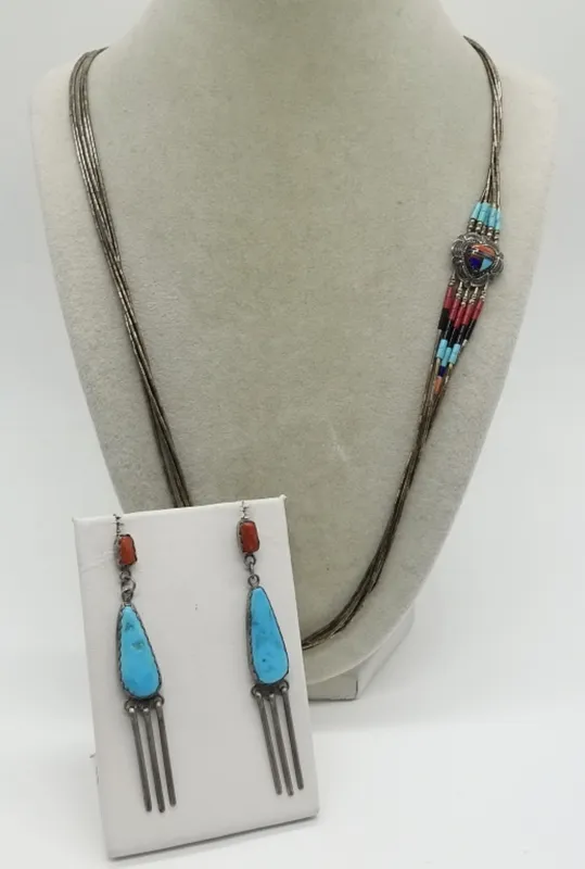 Liquid Sterling Necklace & Earrings from auction in Ottawa, Ohio