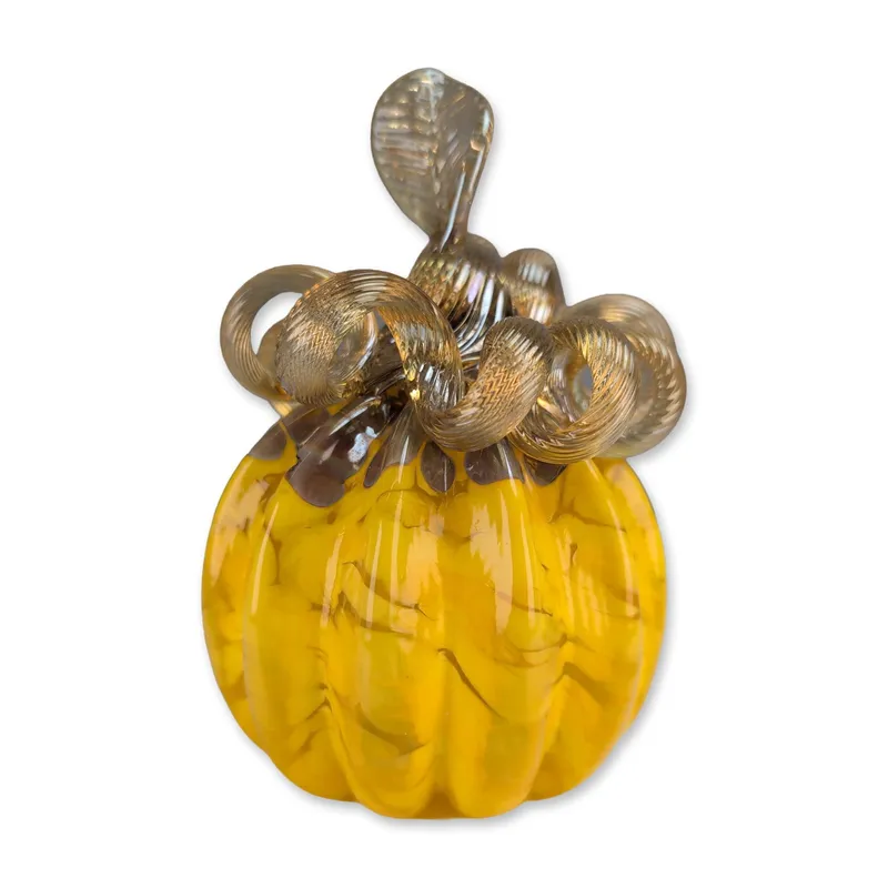 Steven Lundberg (American 1953-2008) Glass Art Pumpkin from auction in Hollywood, Florida