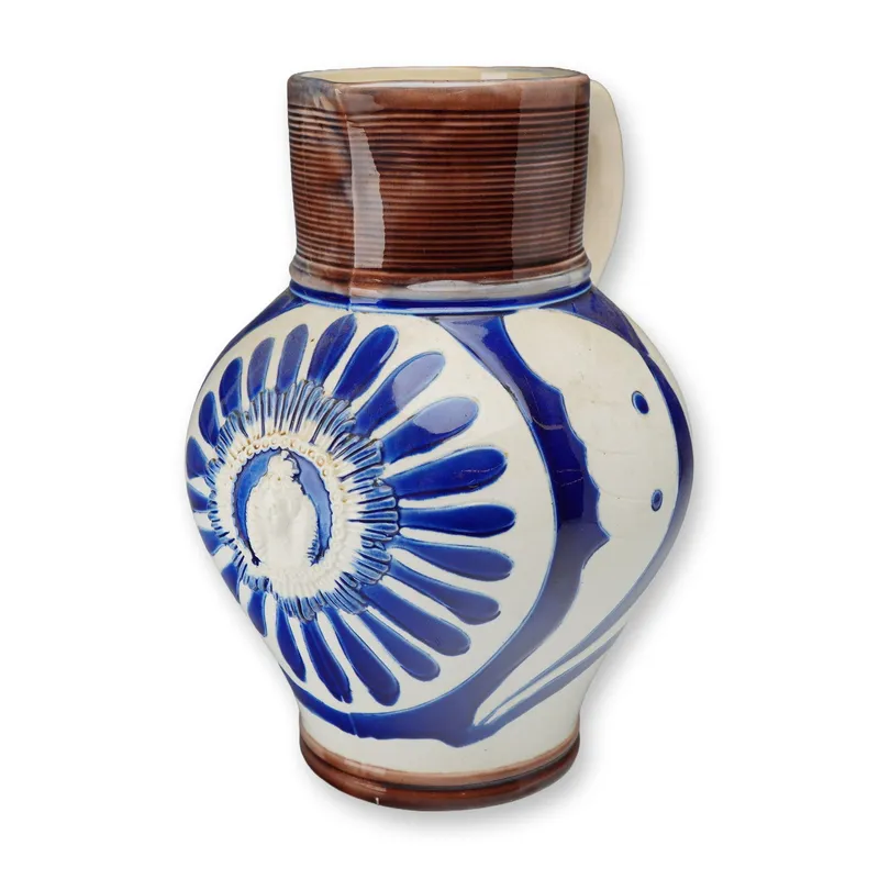 Wedgwood Westerwald-Style Salt-Glazed Stoneware Jug with Cameo from auction in Hollywood, Florida