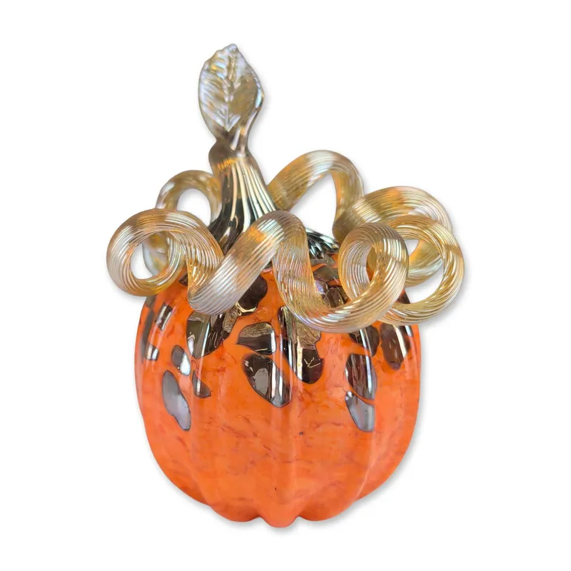 Steven Lundberg Studio Art Glass Pumpkin from auction in Hollywood, Florida