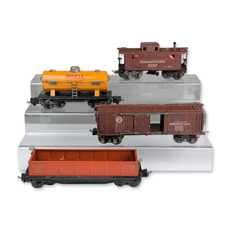 Group of Four Lionel Electric Trains, Prewar O Gauge Freight Cars from auction in Hollywood, Florida