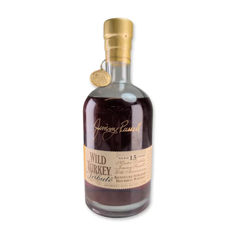Limited Edition Wild Turkey Tribute Kentucky 15 Year Old Straight Bourbon Whiskey Bottle w/ Case from auction in Hollywood, Florida