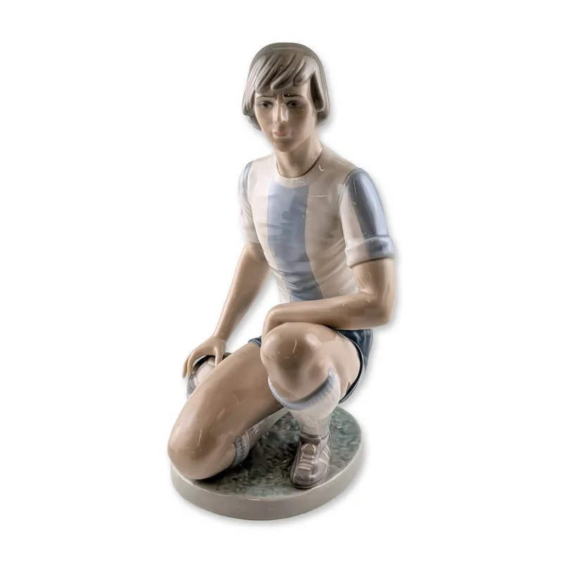 Lladro Special Soccer Player Porcelain Figurine from auction in Hollywood, Florida