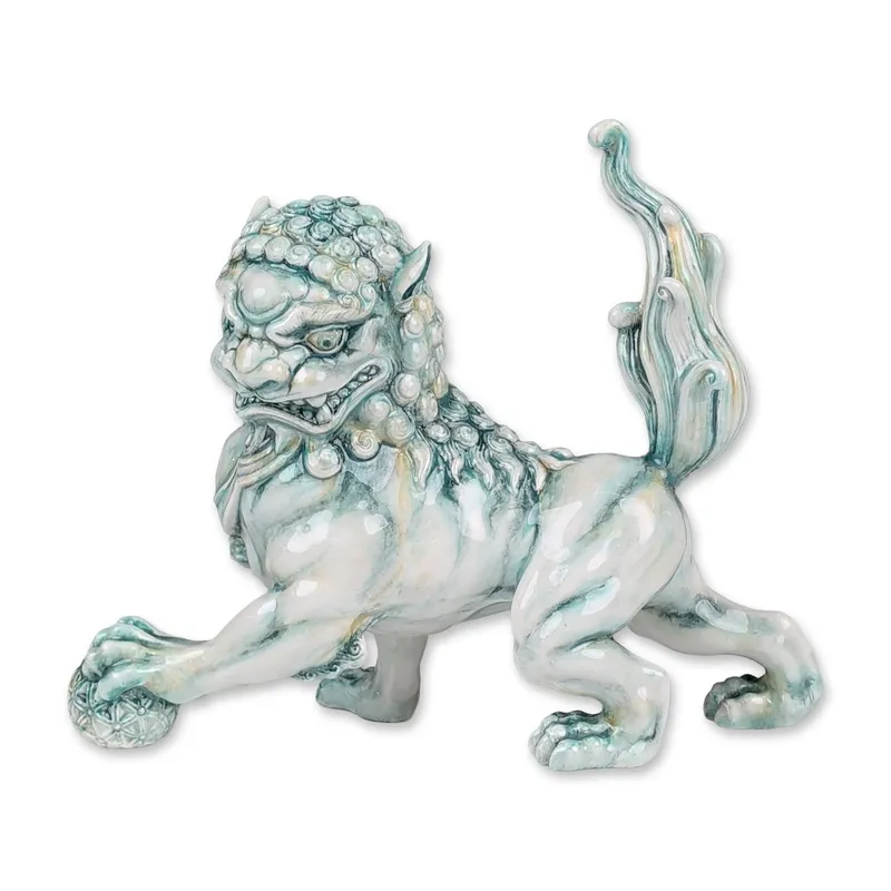 Royal Doulton Prototype Chinese Jade Foo Dog Figurine from auction in Hollywood, Florida