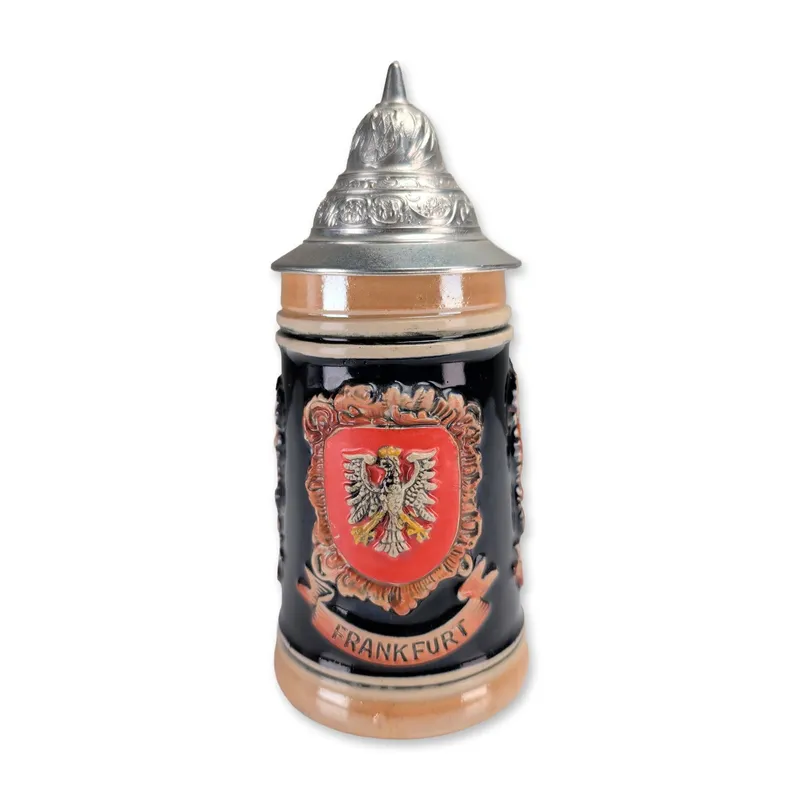 West German Heraldic Lidded Beer Stein from auction in Hollywood, Florida