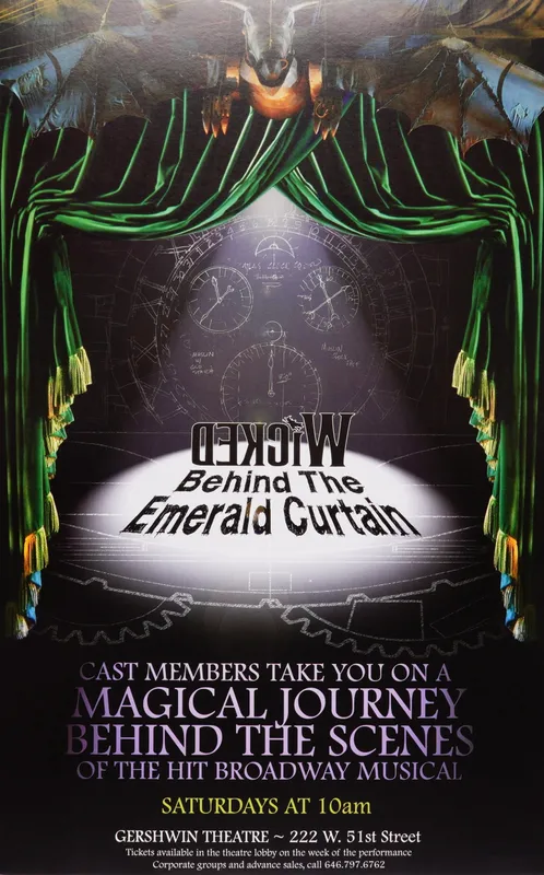 Wicked Behind the Emerald Curtain Broadway Promotional Poster from auction in Hollywood, Florida