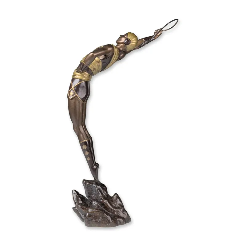 Erte (Romain de Tirtoff) (French/Russian, 1892-1990), Art Deco Bronze Sculpture, Le Danseur from auction in Hollywood, Florida