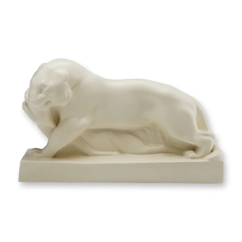 Wedgwood Art Deco Ceramic Tiger and Buck Sculpture by John Skeaping from auction in Hollywood, Florida