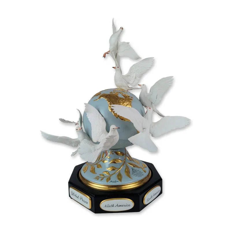Boehm American Porcelain Global Peace Sculpture from auction in Hollywood, Florida