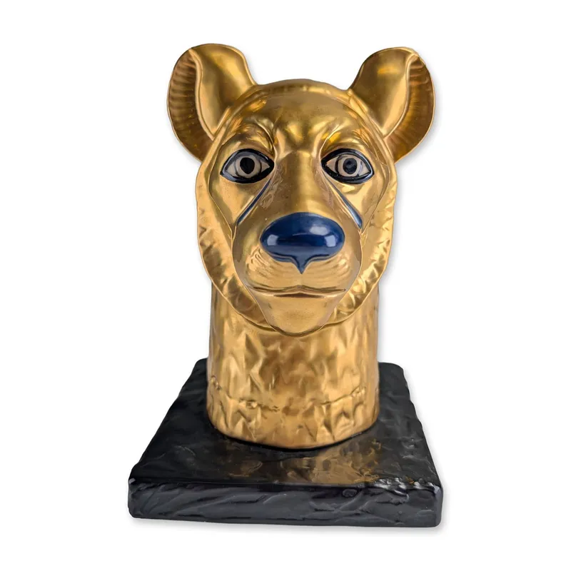 Boehm Porcelain Treasures of Tutankhamun Collection Cheetah Head Figurine from auction in Hollywood, Florida
