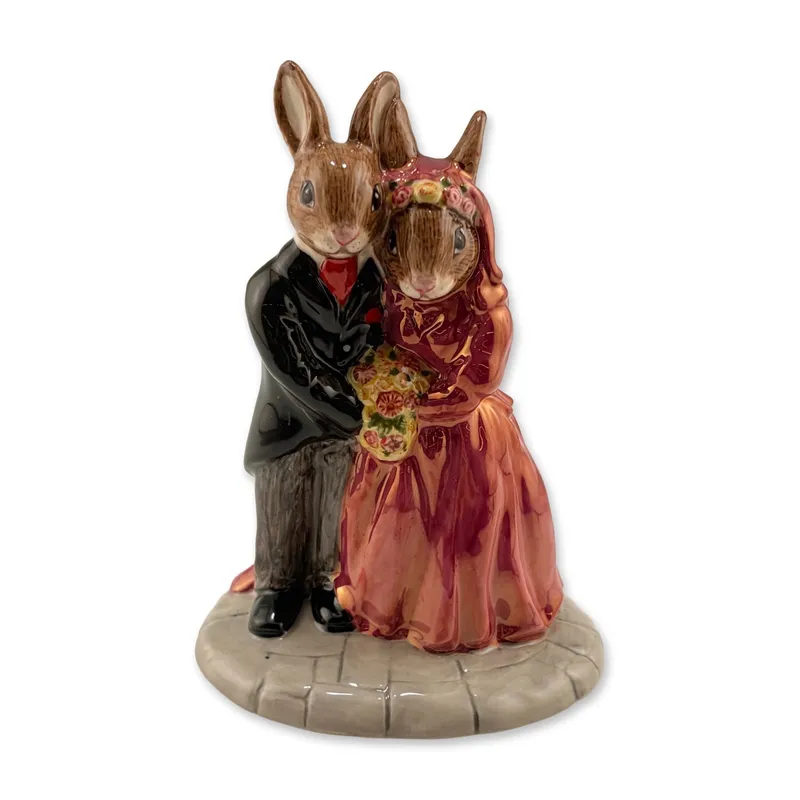 Royal Doulton Prototype Lustre Bunnykins Figurine,  Wedding Day from auction in Hollywood, Florida