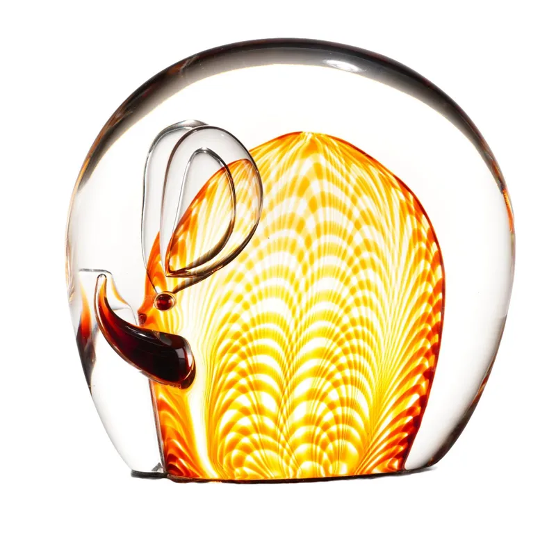 Renato Tosi for Cenedese Murano Sommerso Glass Elephant Figurine, 1988 from auction in Hollywood, Florida