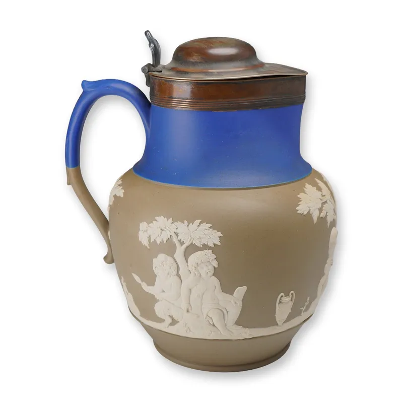 Wedgwood Two-Tone Jasperware Lidded Pitcher from auction in Hollywood, Florida