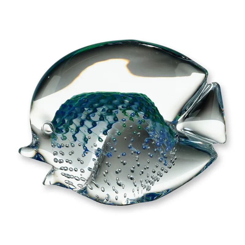 Marcolin Sweden Crystal Art Glass Fish Sculpture from auction in Hollywood, Florida