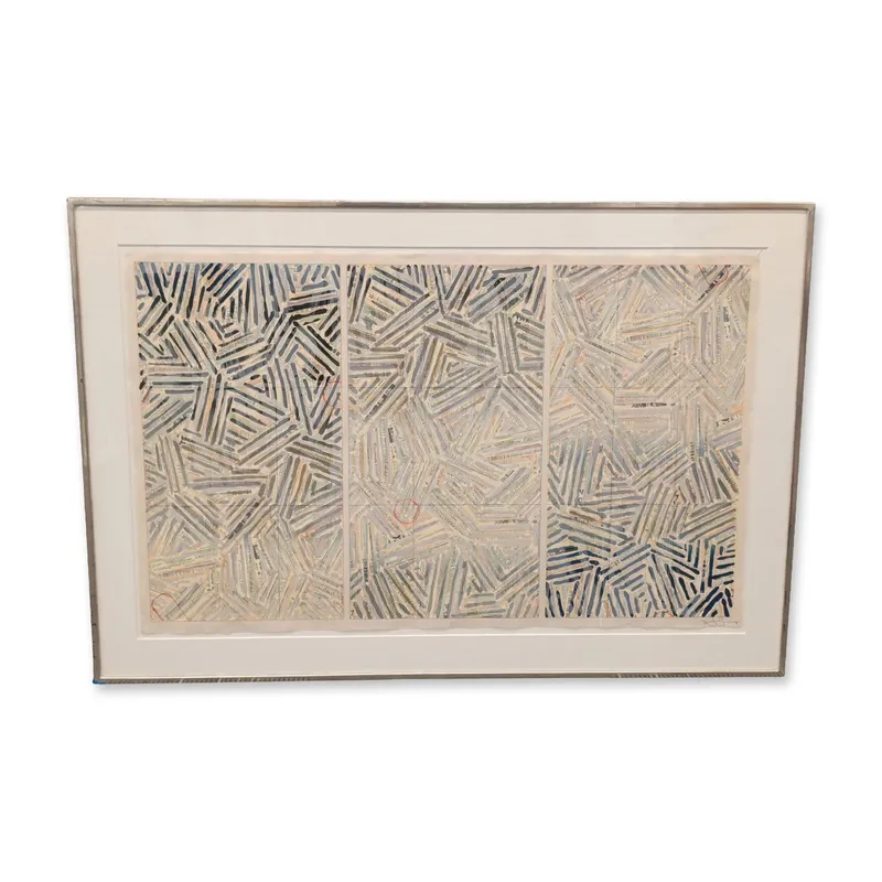 Jasper Johns (American, b. 1930) Framed Screenprint in Colors on Paper, Usuyuki from auction in Hollywood, Florida