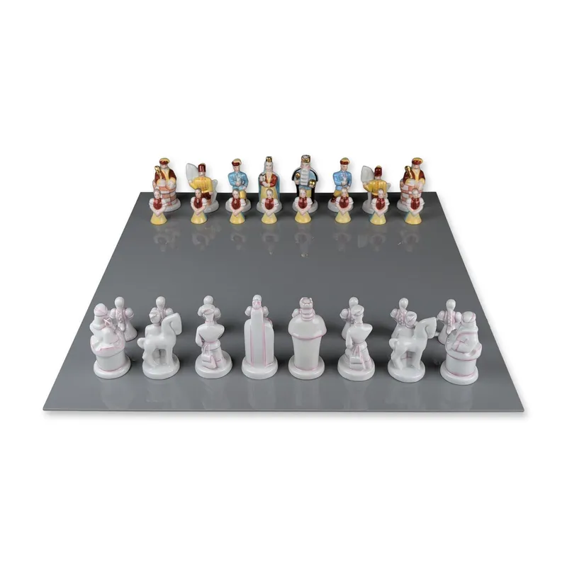 32pc Herend Hungary Hand-Painted Chess Set from auction in Hollywood, Florida