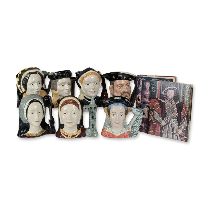 10pc Royal Doulton Henry VIII and Wives Collection from auction in Hollywood, Florida