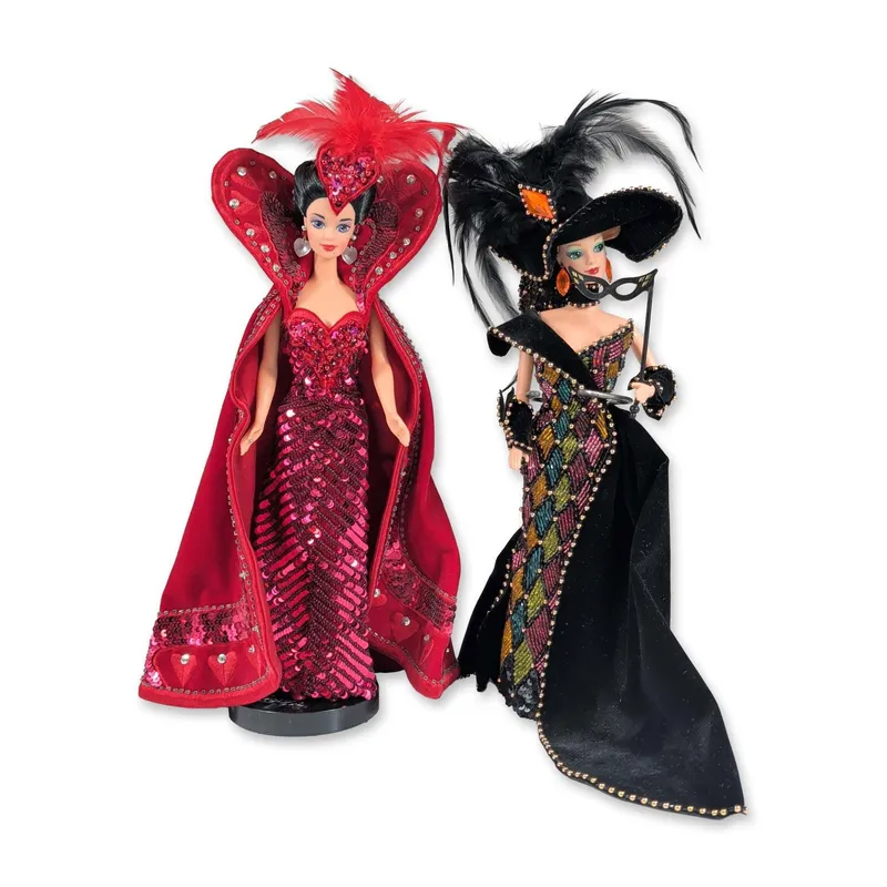 2pc Bob Mackie Designer Collection Barbies from auction in Hollywood, Florida