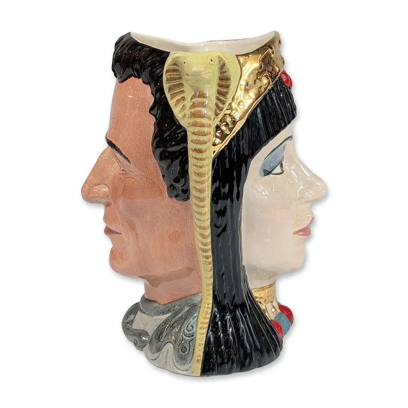 Royal Doulton Double-Face Character Jug, Antony and Cleopatra  D6728 from auction in Hollywood, Florida