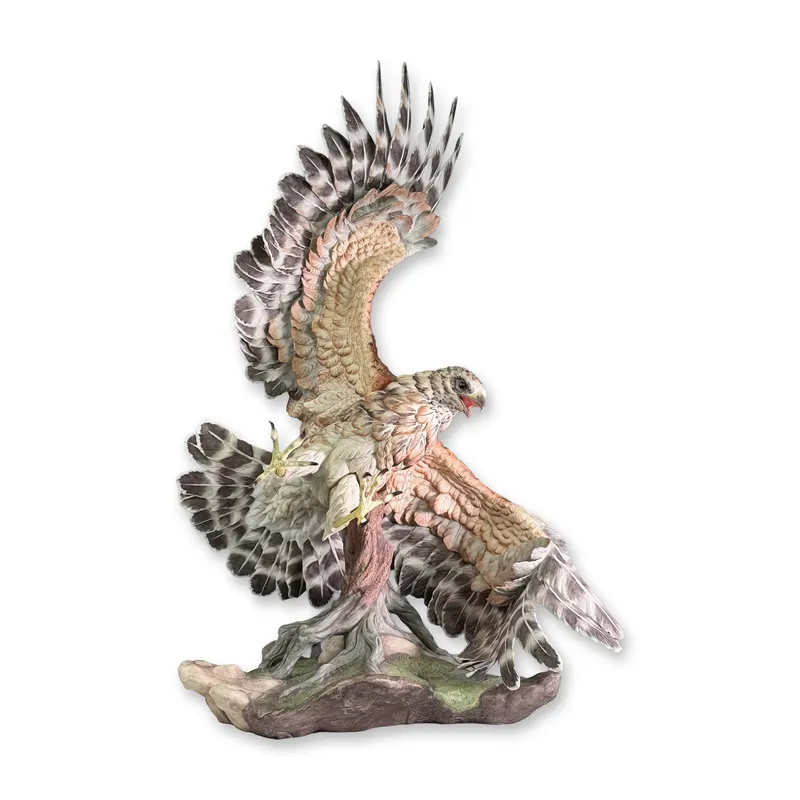 Boehm Red Shouldered Hawk Porcelain Sculpture Model 40251 from auction in Hollywood, Florida
