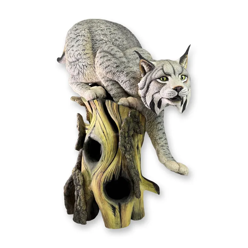 Connoisseur of Malvern Limited Edition Fine Bone China Lynx Sculpture by C. Ashenden 1992 from auction in Hollywood, Florida
