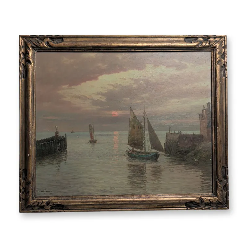 Einar From (Norwegian/American, 1872-1972), "Le Port" from auction in Hollywood, Florida