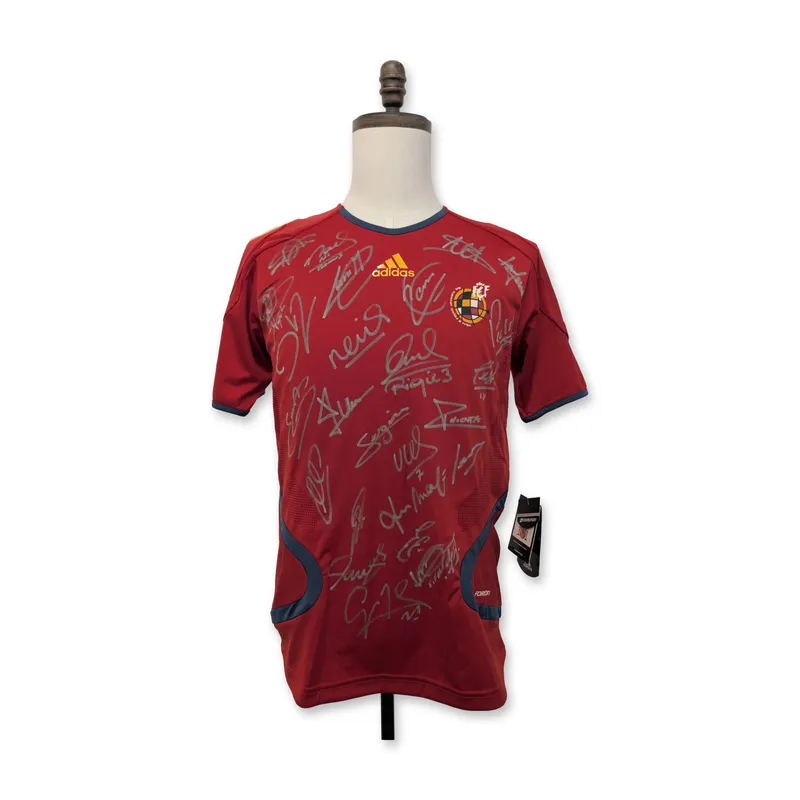 Signed 2010 Spain World Cup Adidas Soccer Jersey from auction in Hollywood, Florida