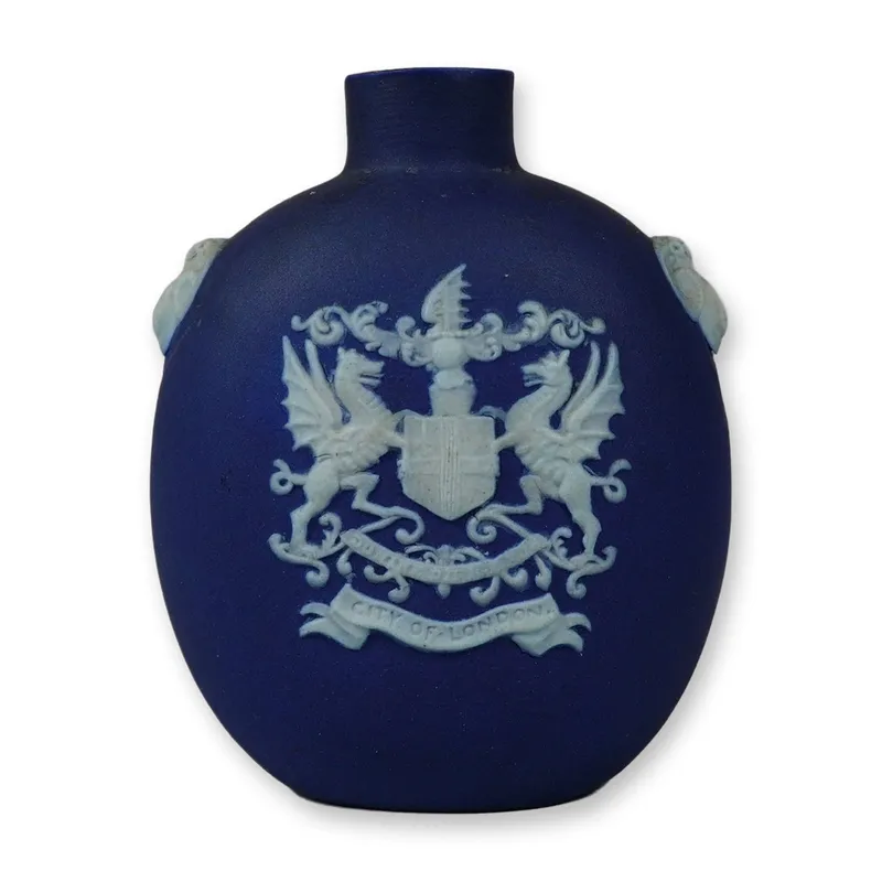 Wedgwood Cobalt Blue Jasperware City of London Small Bottle from auction in Hollywood, Florida