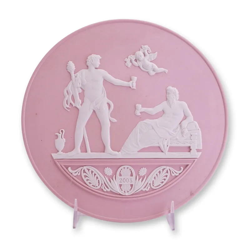 Wedgwood Pink Jasperware 2008 Annual Year Plaque from auction in Hollywood, Florida