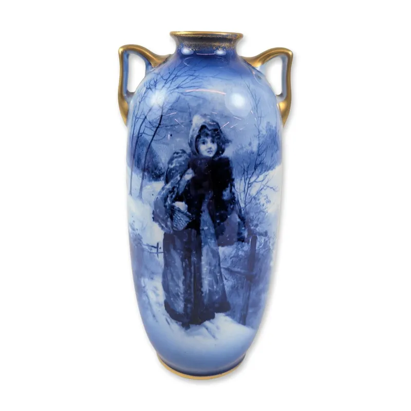 Royal Doulton Blue Children Series Porcelain Vase from auction in Hollywood, Florida