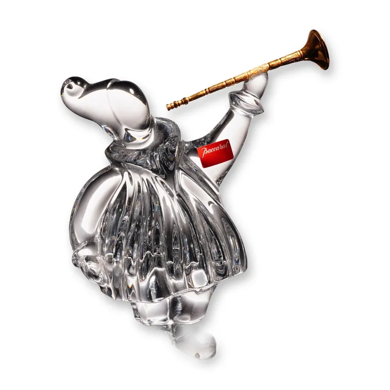 Baccarat by Jean Boggio Crystal Masquerade Trumpeter Figurine from auction in Hollywood, Florida
