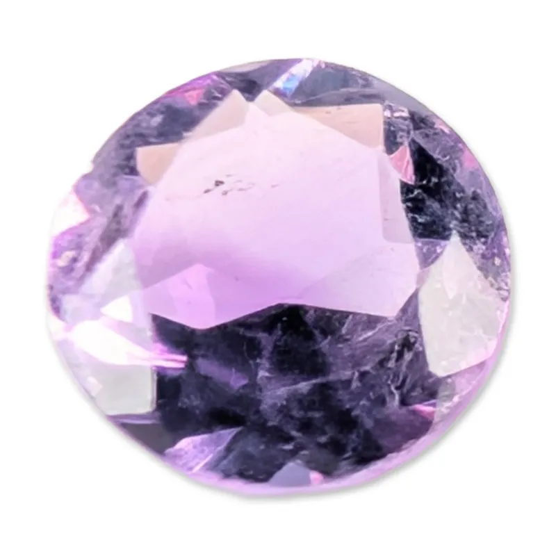 Round Brilliant Cut Purple Amethyst Gemstone from auction in Hollywood, Florida