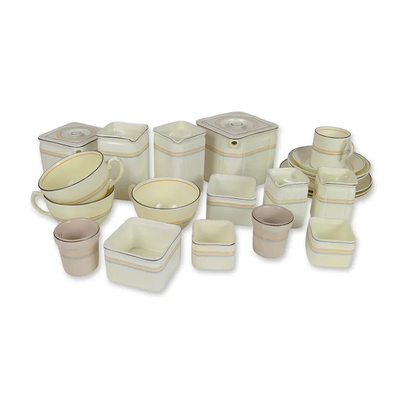 22pc Foley Art Deco Cunard Tea Service, Last Set of Queen Elizabeth Ocean Liner from auction in Hollywood, Florida